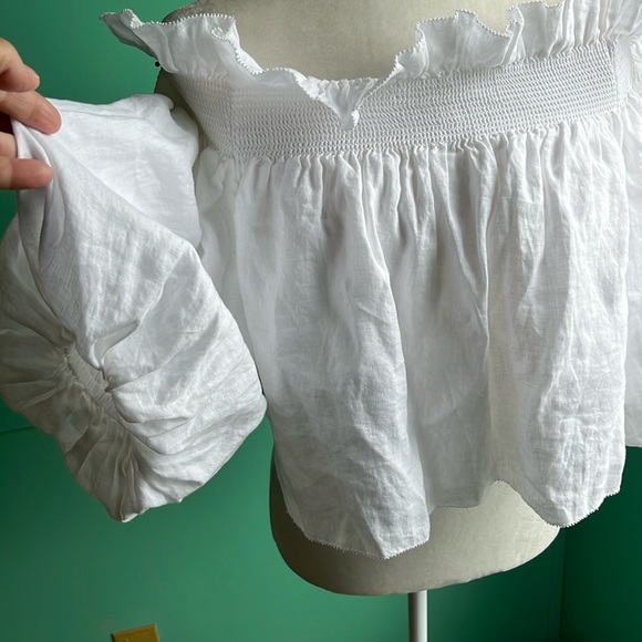 Off shoulder balloon sleeve crop - Picture 1 of 5